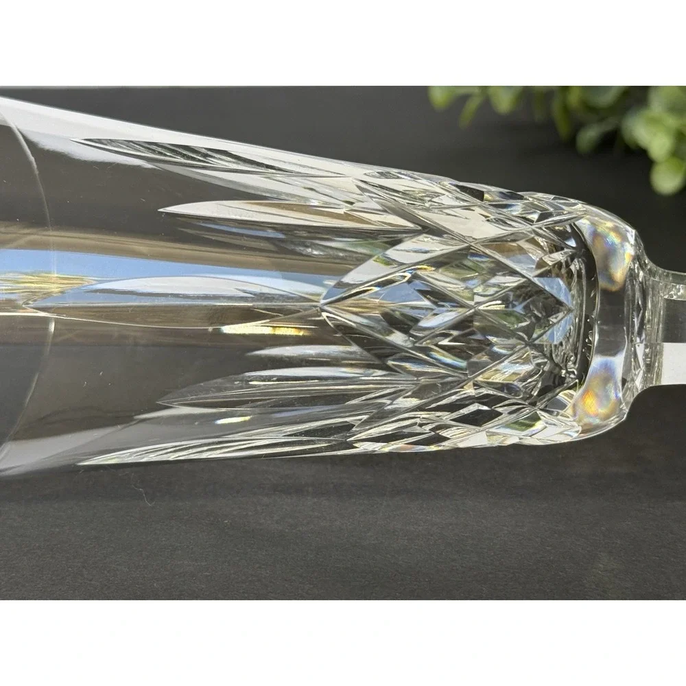 Waterford Crystal Lismore Champagne Flute Signed ORIGINAL Sticker Ireland 7⅜